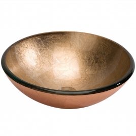 Foglio di Rame glass sink 42x42x14.5cm