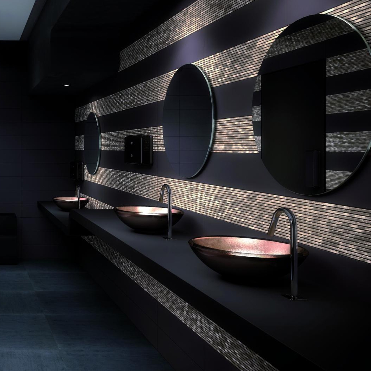 Ambiente lavabo de cristal Foglio di Rame 2