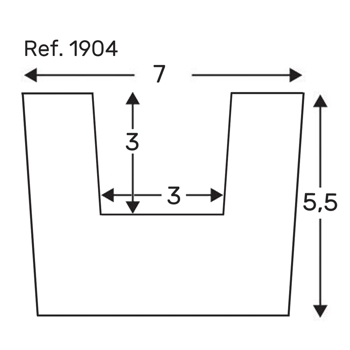 Strahlgröße 300x7x5,5