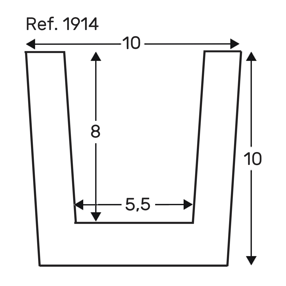 Diagram beam 300x10x10 imitation wood