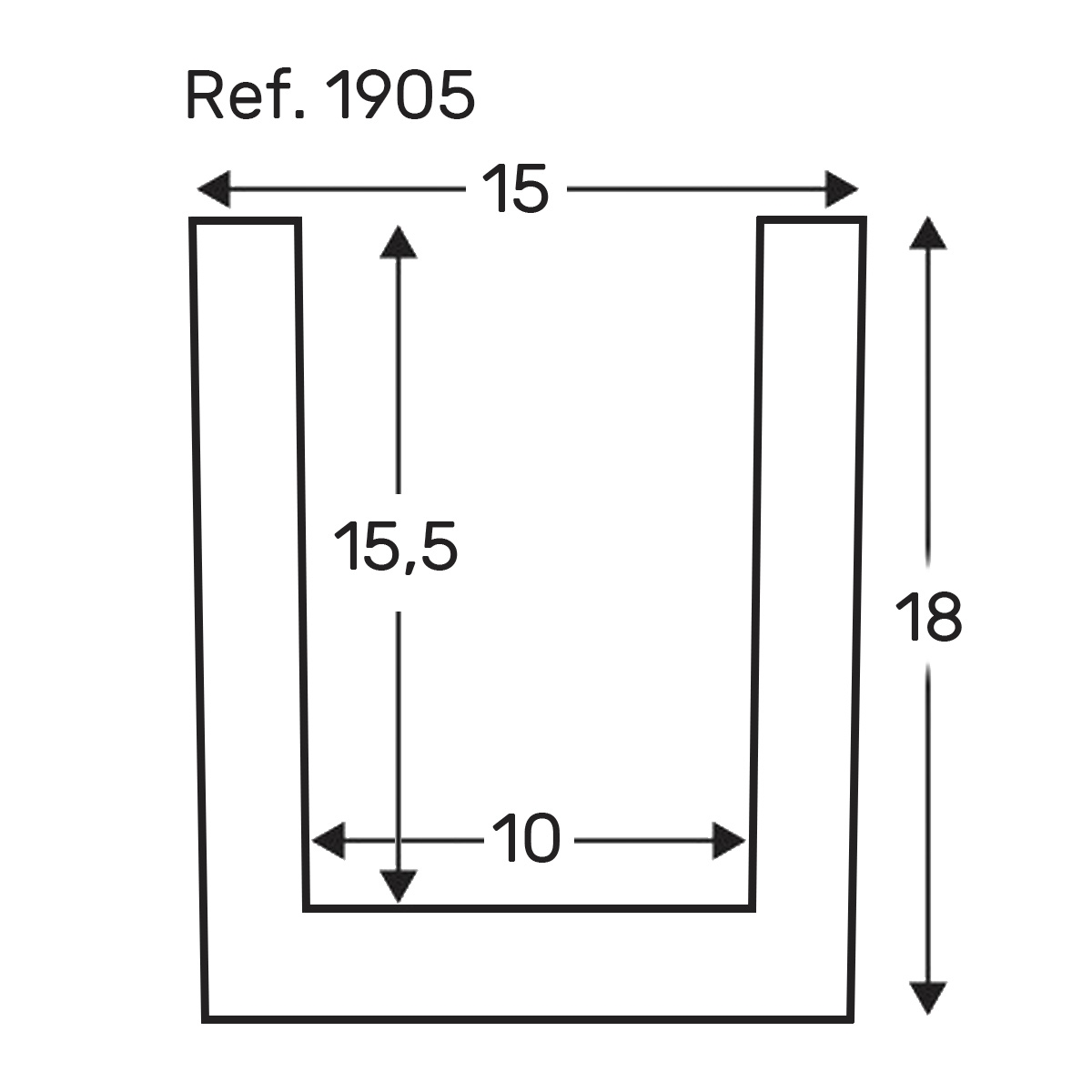 Diagrammträger 300x15x18 Imitationsholz