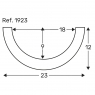 Diagram beam 300x23x12 straight half round