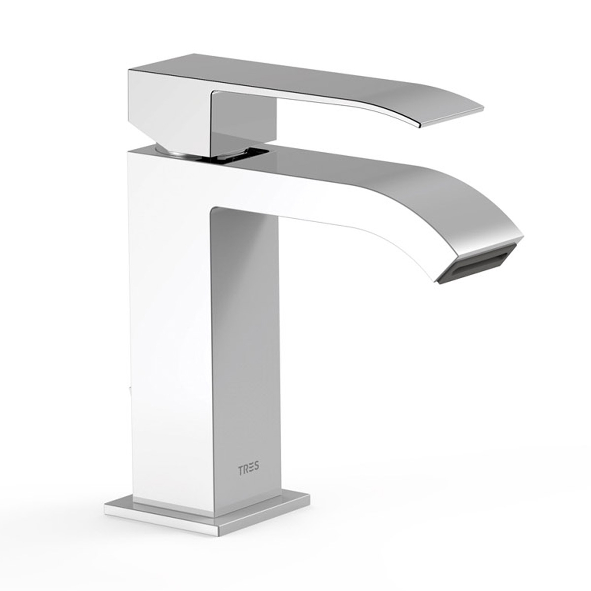 Robinet de lavabo exclusif Cuadro 159mm_Blanco-Chrome