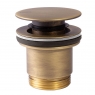 Simple-rapid click-clack valve old matte brass
