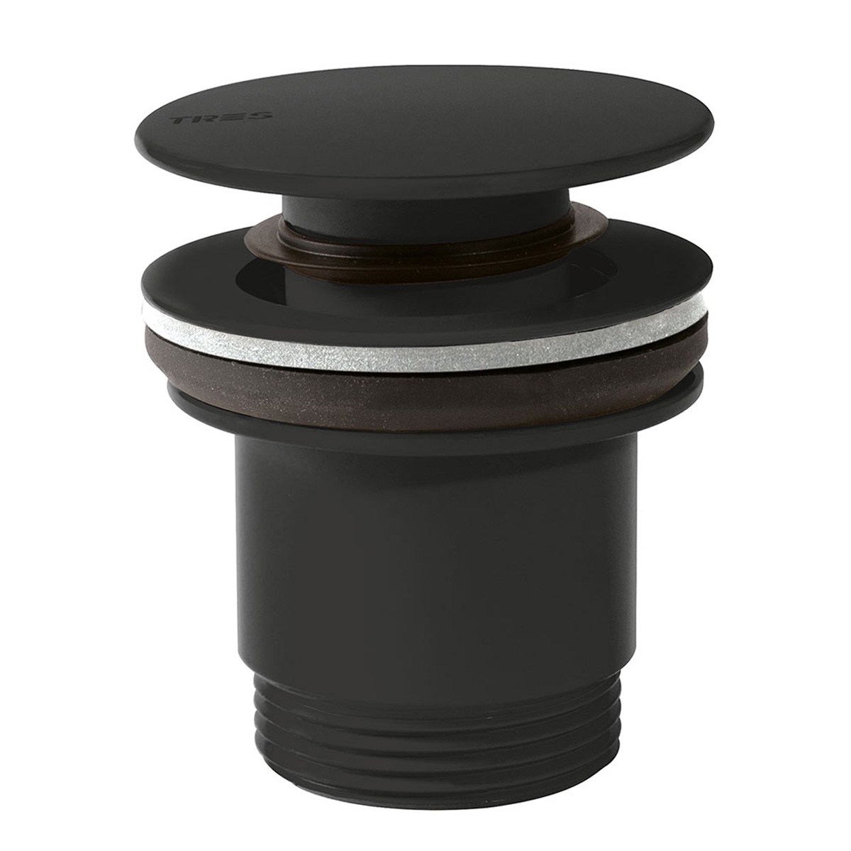 Valve click-clack noir mat simple-rapide