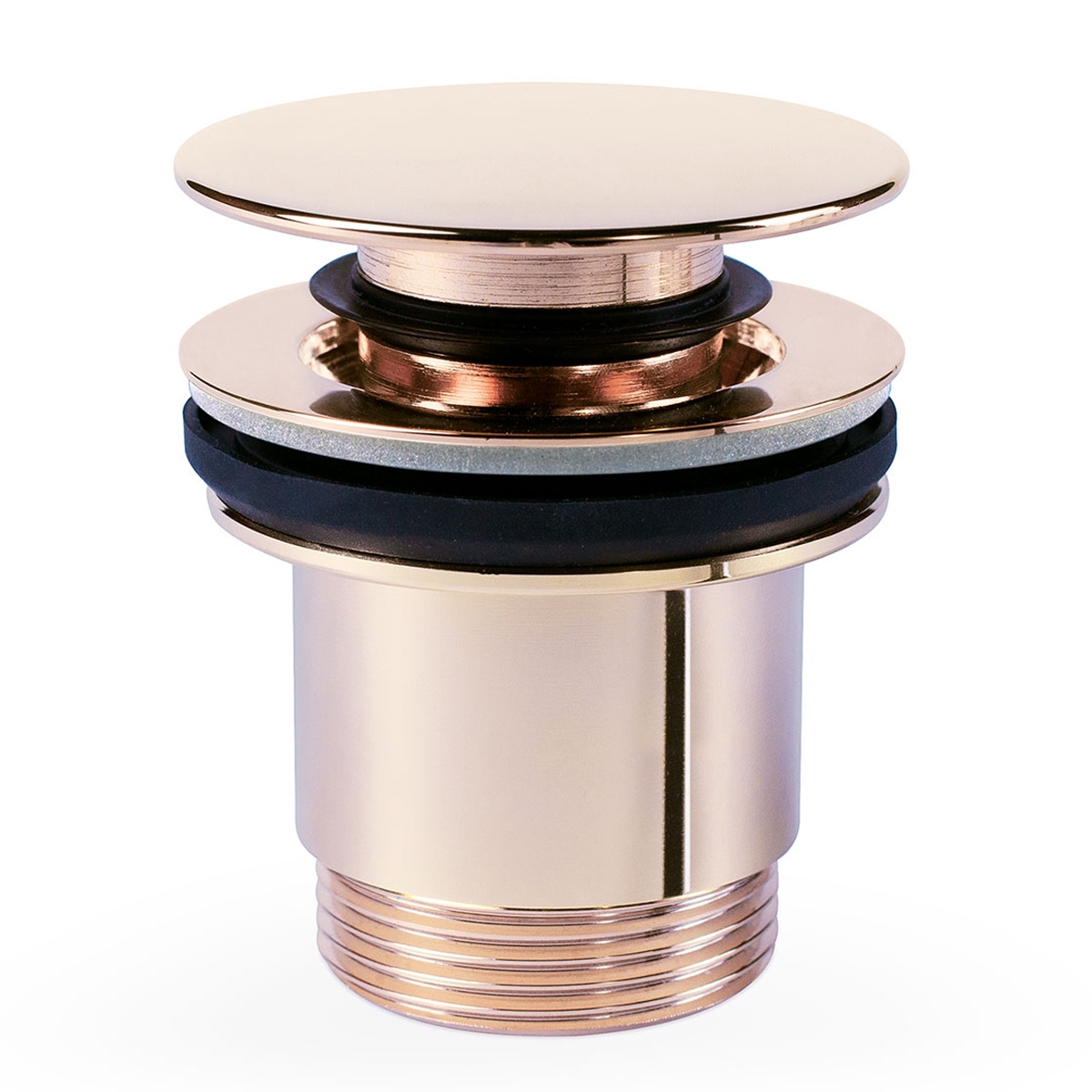 Simple-rapid click-clack valve rose gold