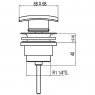 Square Valve Single-Rapid Sink - Measurements
