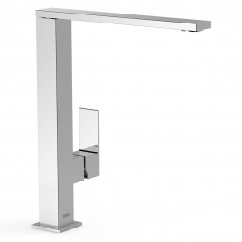 Grifo Monomando Alto Con Maneta Lateral Para Lavabo Cuadro Exclusive