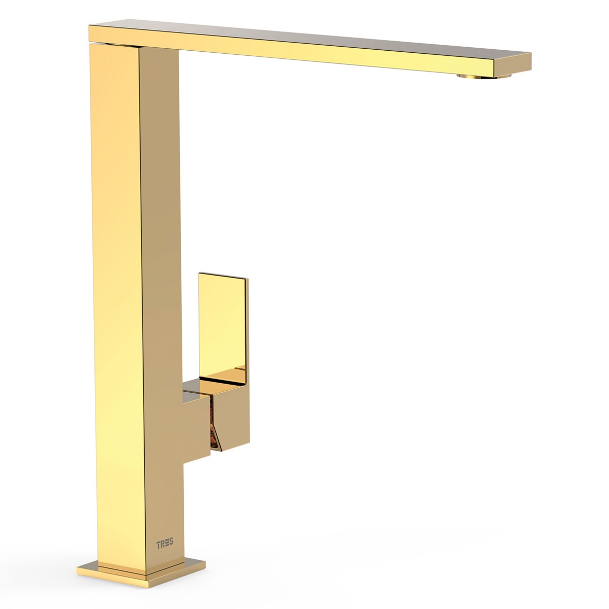 Grifo monomando alto con maneta lateral_Oro