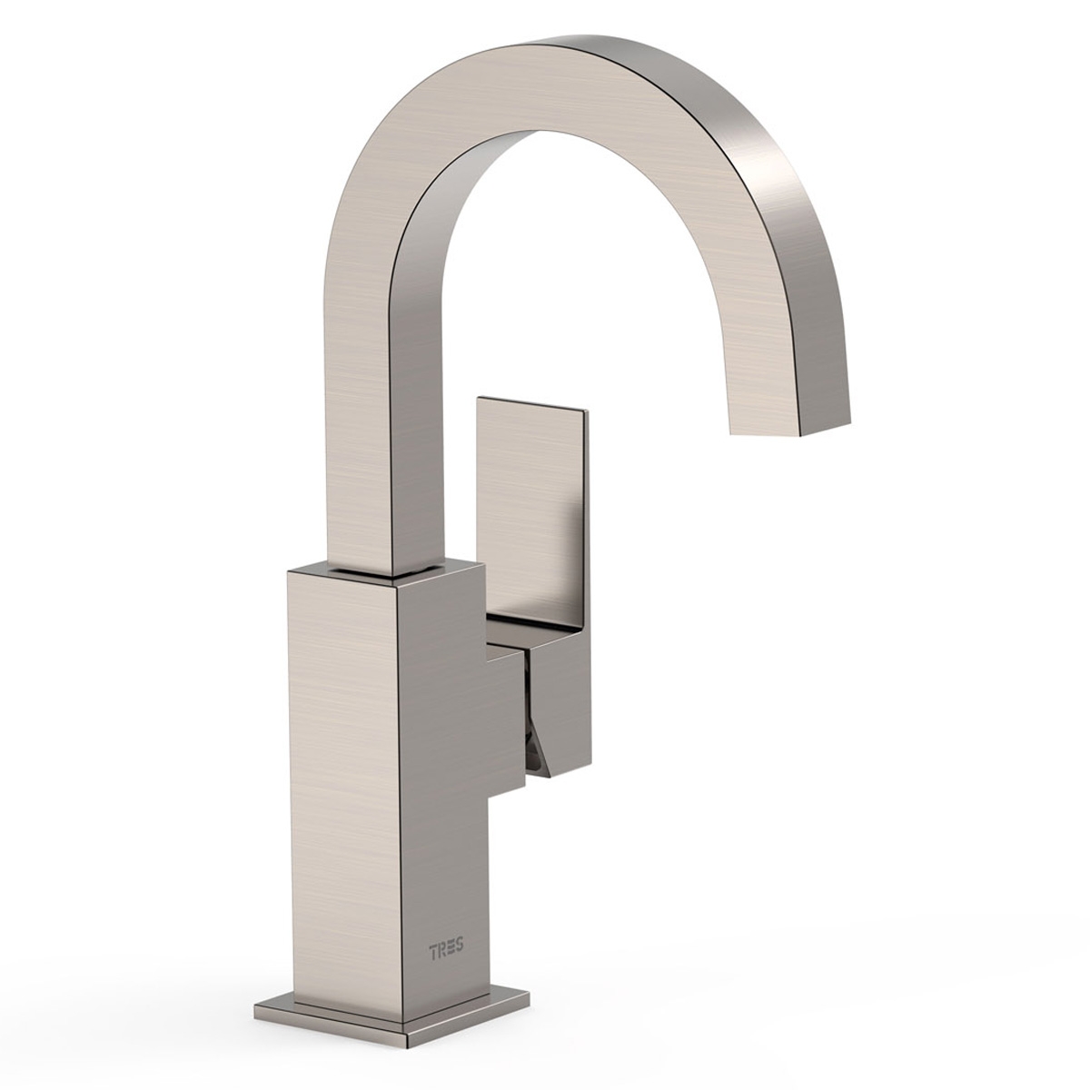 Einhebel-Hahn mit gebogenem Design und seitlichem Griffstahl