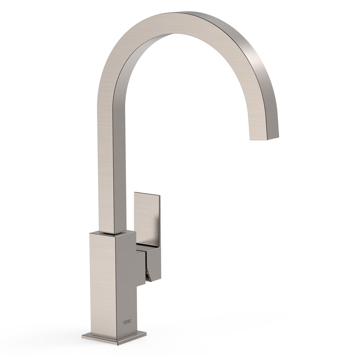 XXL-Wasserhahn mit gebogenem Design und seitlichem Stahlgriff