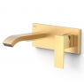 Recessed faucet in a matte gold piece