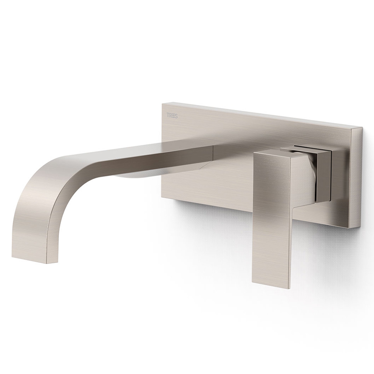 Eingebauter Wasserhahn, ein Stück langer Ausguss aus Stahl