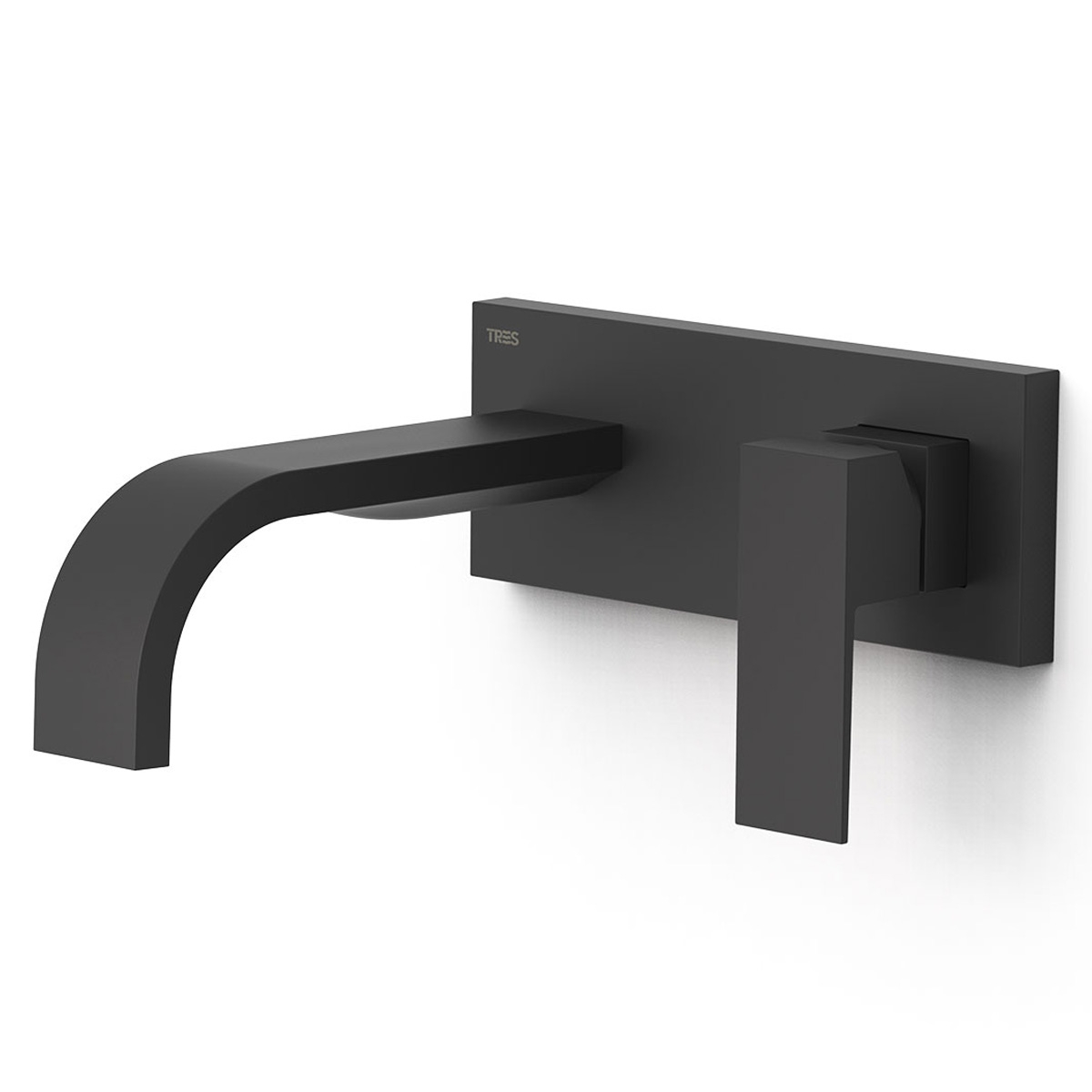 Long black spout built-in faucet 1 piece