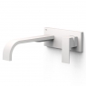1 piece built-in faucet with XXL matte white spout