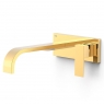 Recessed faucet 1 piece with XXL gold spout