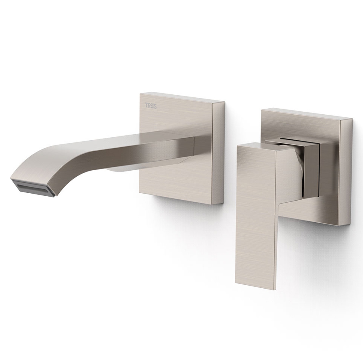 Recessed steel faucet