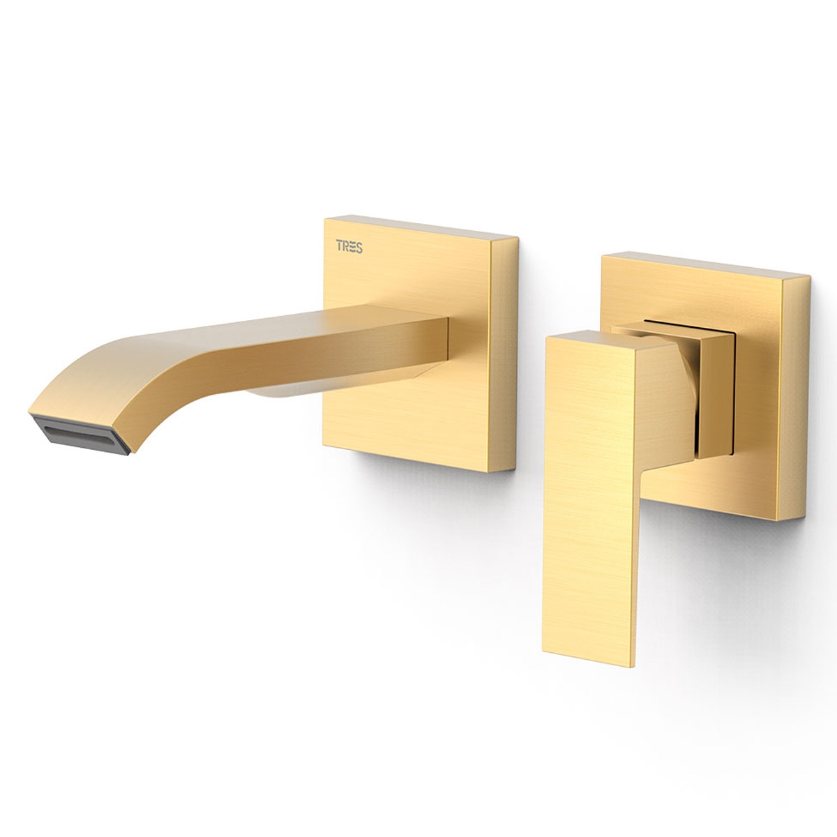 Matte gold built-in faucet