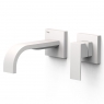 Matte white long spout built-in faucet