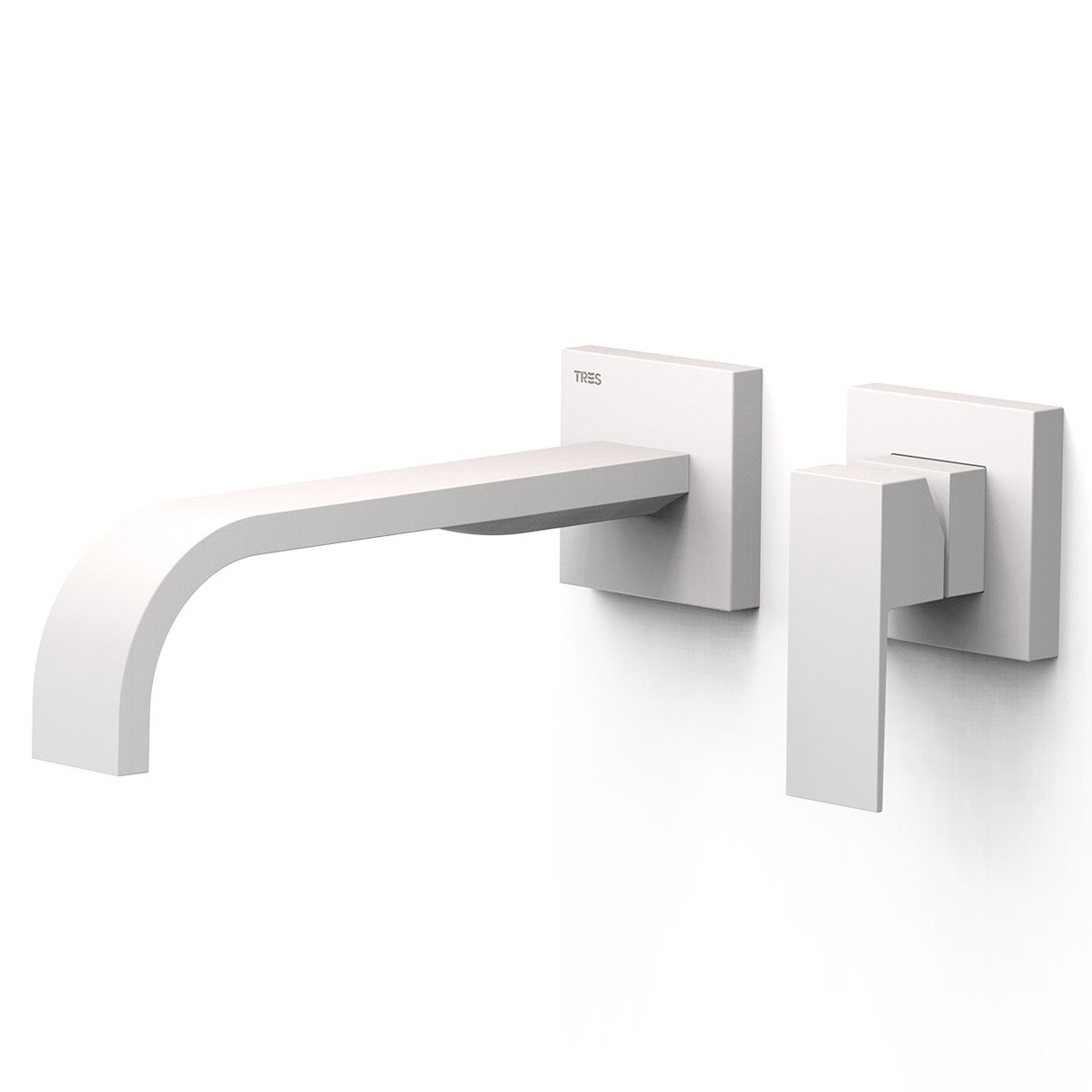 Built-in tap with XXL matte white spout