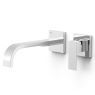 Built-in tap with XXL chrome spout