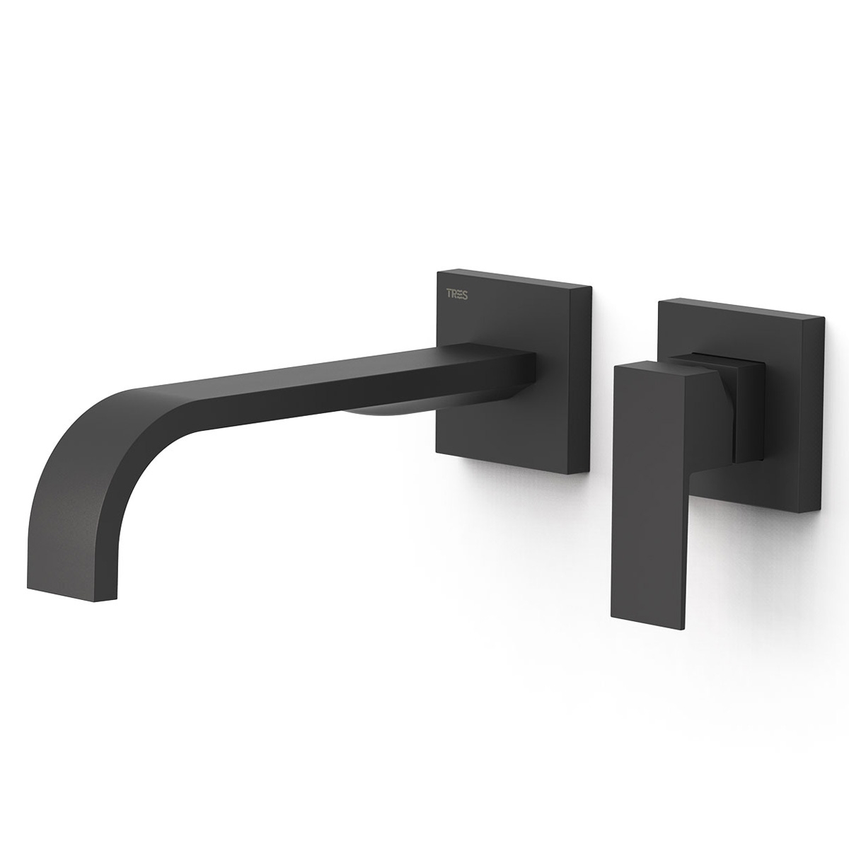 Robinet encastrable avec bec XXL noir mat