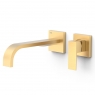 Built-in faucet with XXL matte gold spout