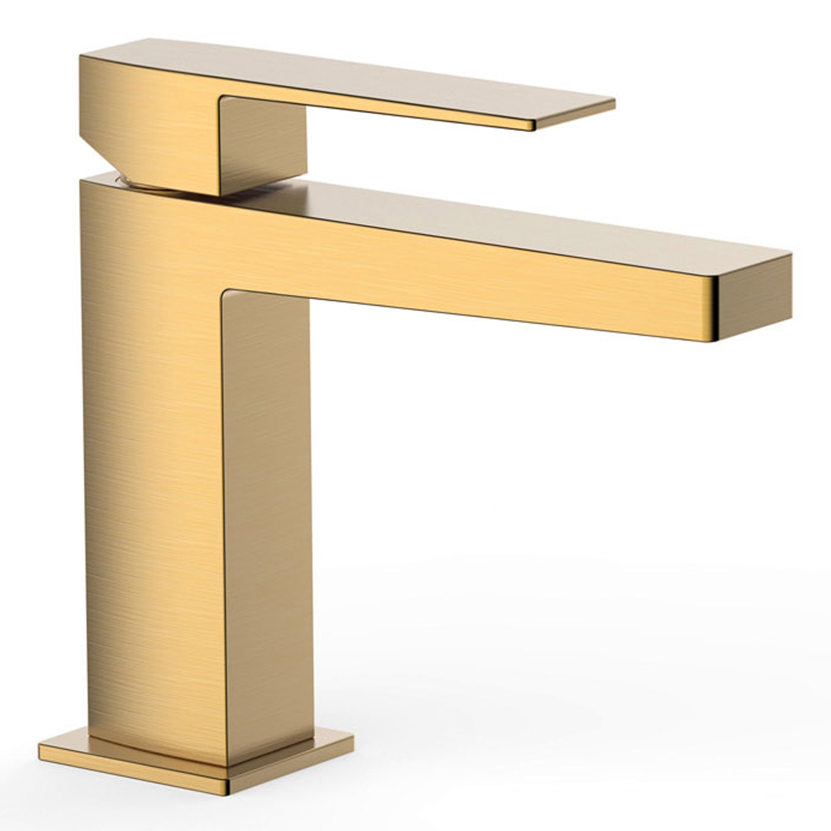 Slim Exclusive mattgoldener Einhebel-Wasserhahn mit Griff