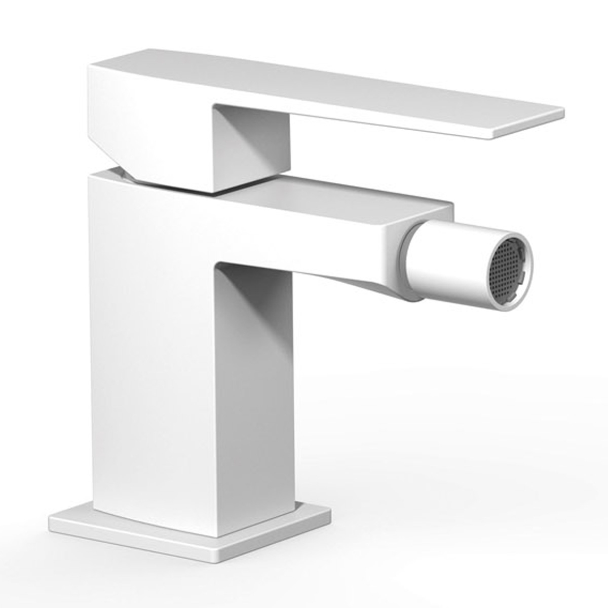 Slim Exclusive Matte White Bidet Faucet with Handle