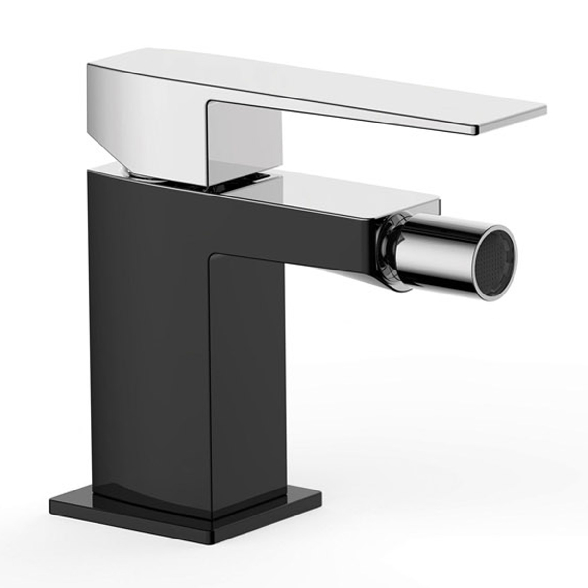 Torneira de bidé Slim Exclusive Black-Chrome com pega