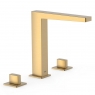 Slim Exclusive torneira para lavatório de duas alavancas em ouro mate