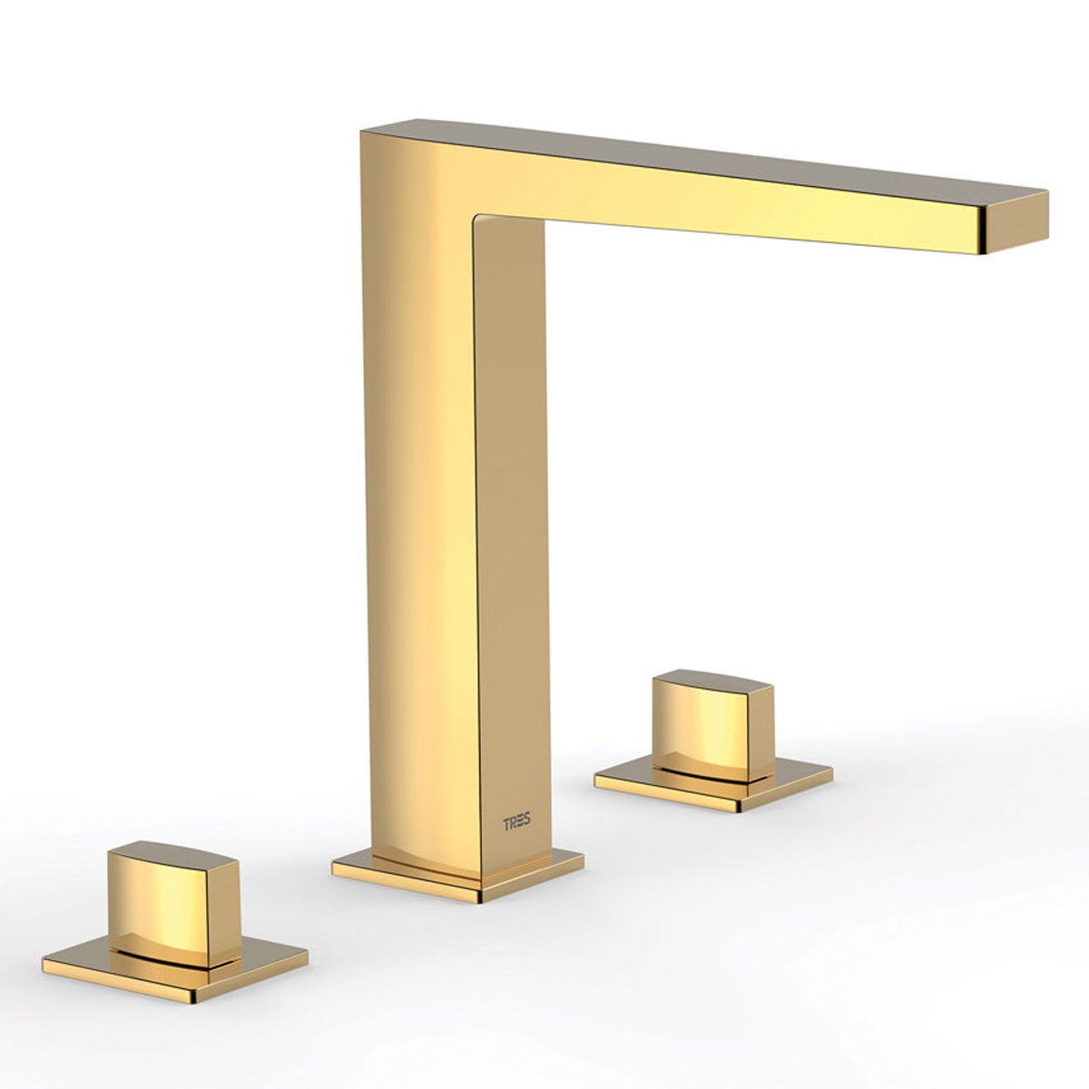 Slim Exclusive torneira de bacia de punho duplo em ouro