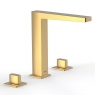 Slim Exclusive gold double handle basin faucet
