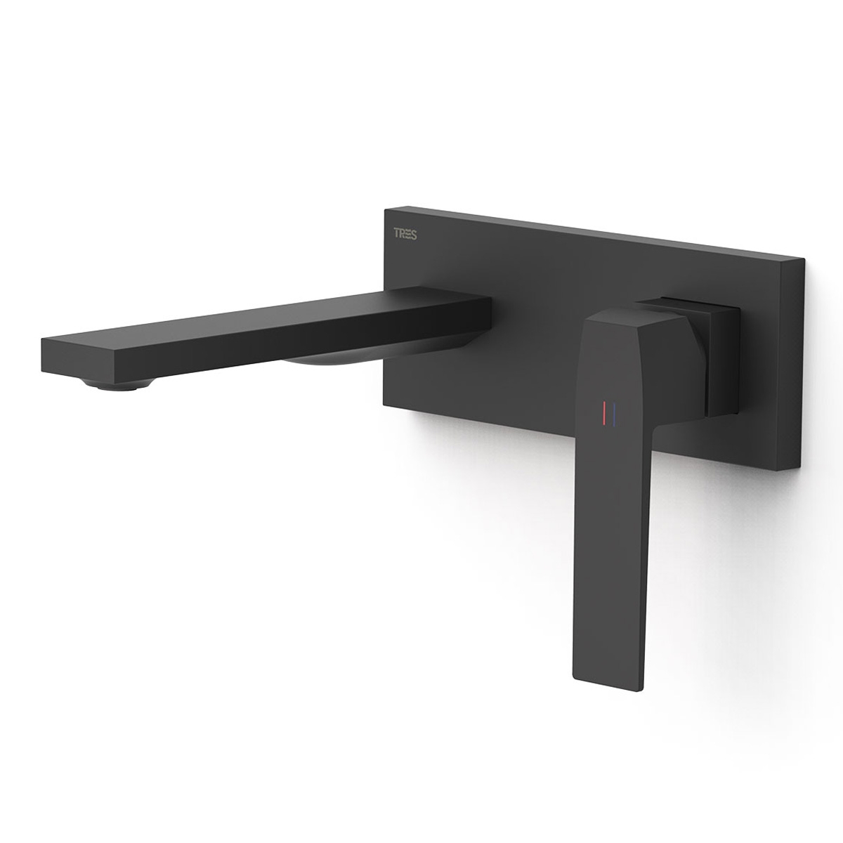 Eingebauter eingebauter Wasserhahn für Slim Exklusives mattschwarzes Waschbecken