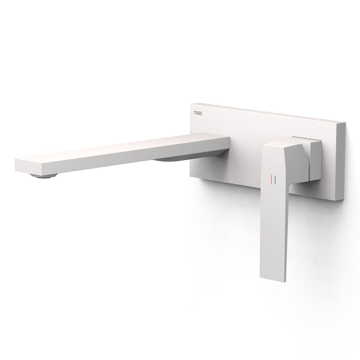 1 peça torneira embutida bico longo Slim Exclusive branco fosco