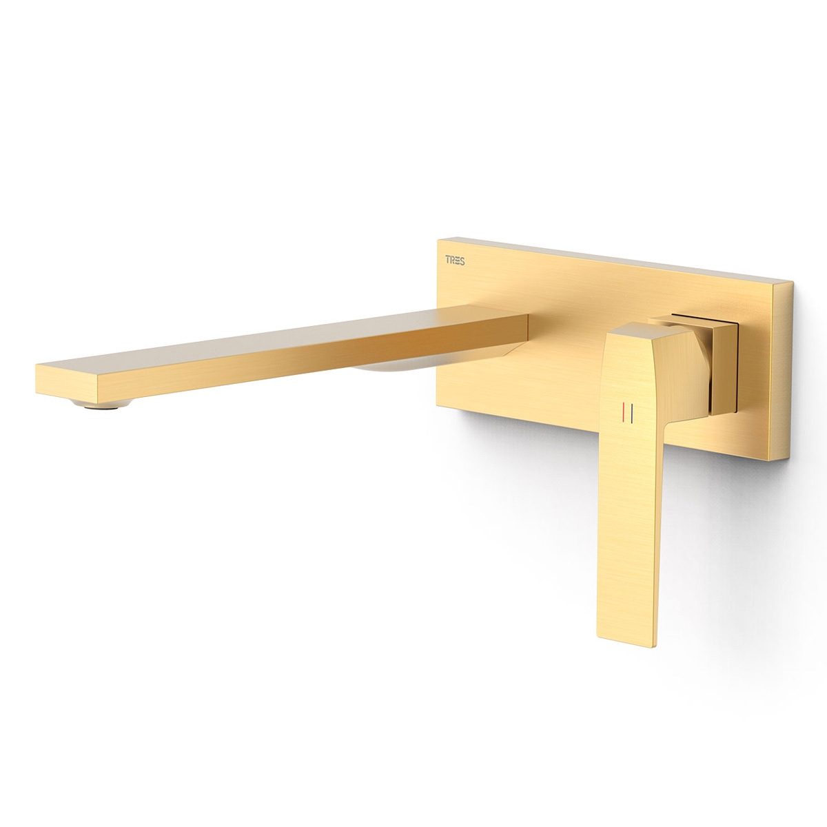 1 peça torneira embutida bico longo Slim Exclusive ouro fosco