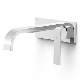 1 Piece Curved Spout Recessed Faucet For Slim Exclusive Sink
