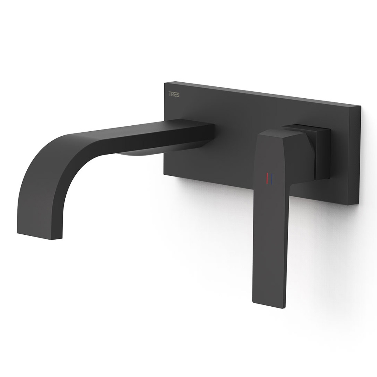 Robinet encastrable 1 pièce bec incurvé Slim Exclusive noir mat