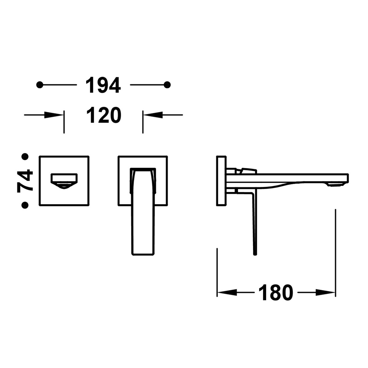 Slim Exclusive built-in faucet measures