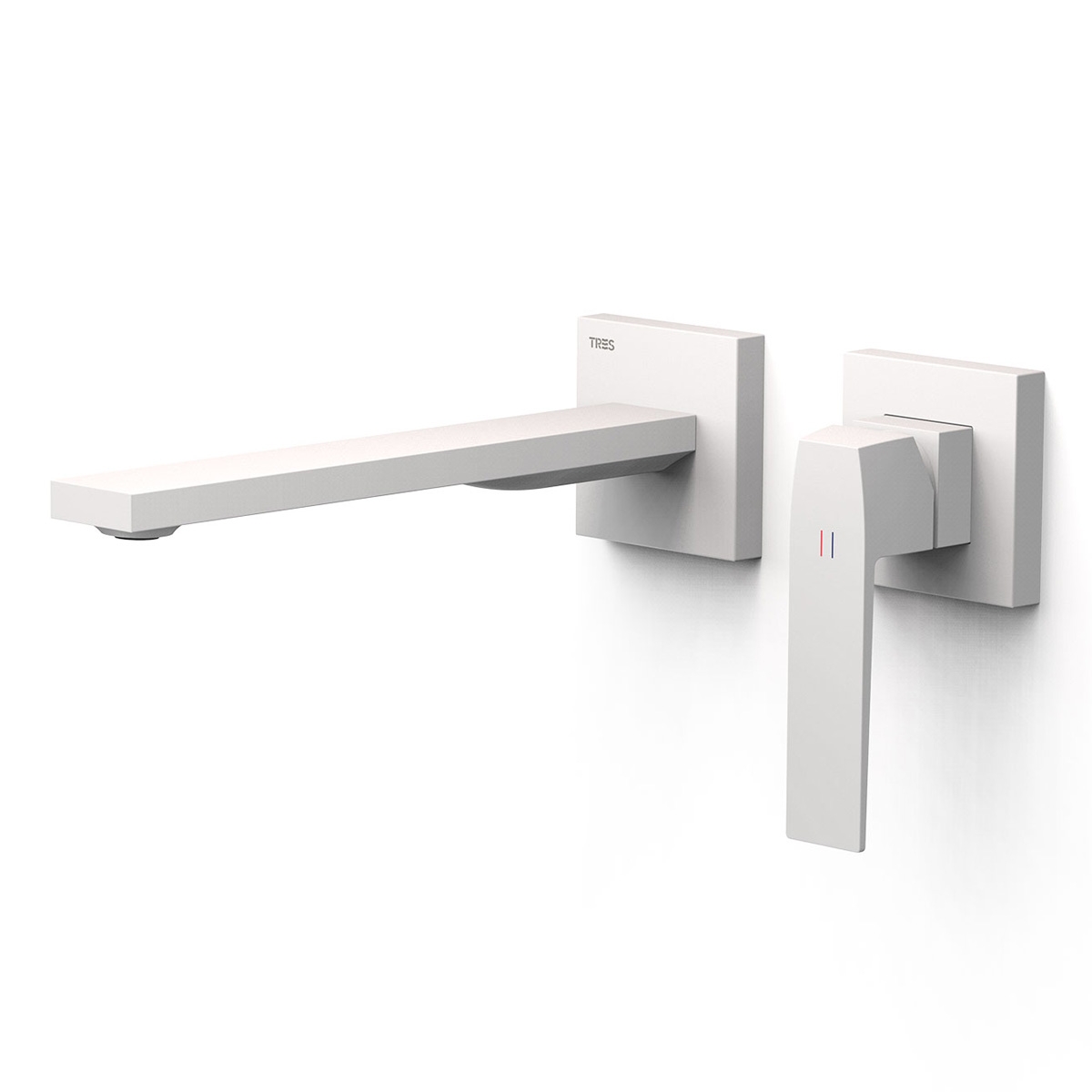 Bico comprido Slim Exclusive torneira embutida branco mate