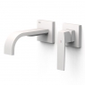 Slim Exclusive matte white curved spout built-in tap
