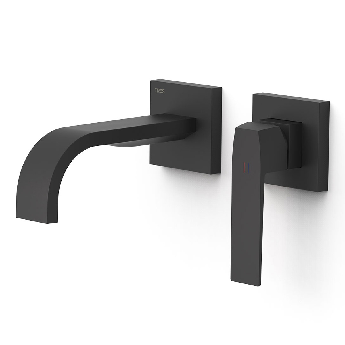 Grifo empotrado caño curvo Slim Exclusive negro mate