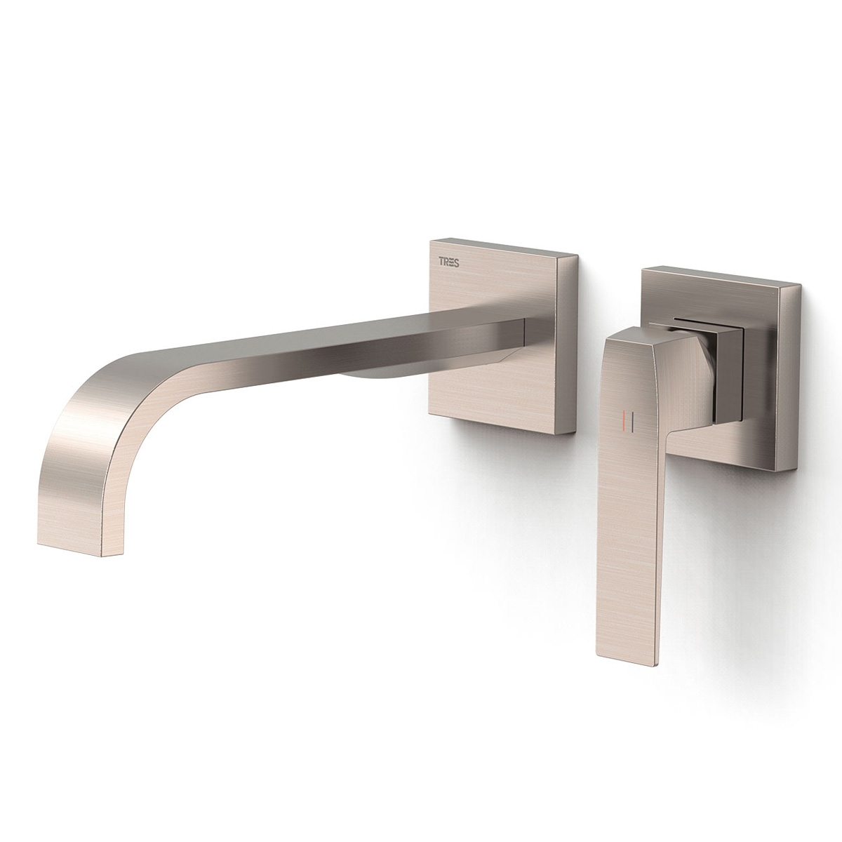 Built-in faucet with long curved spout Slim Exclusive steel