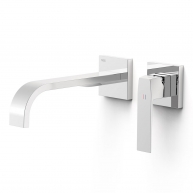 Eingebauter Wasserhahn mit langem gebogenem Ausguss Slim Exclusive Chrom