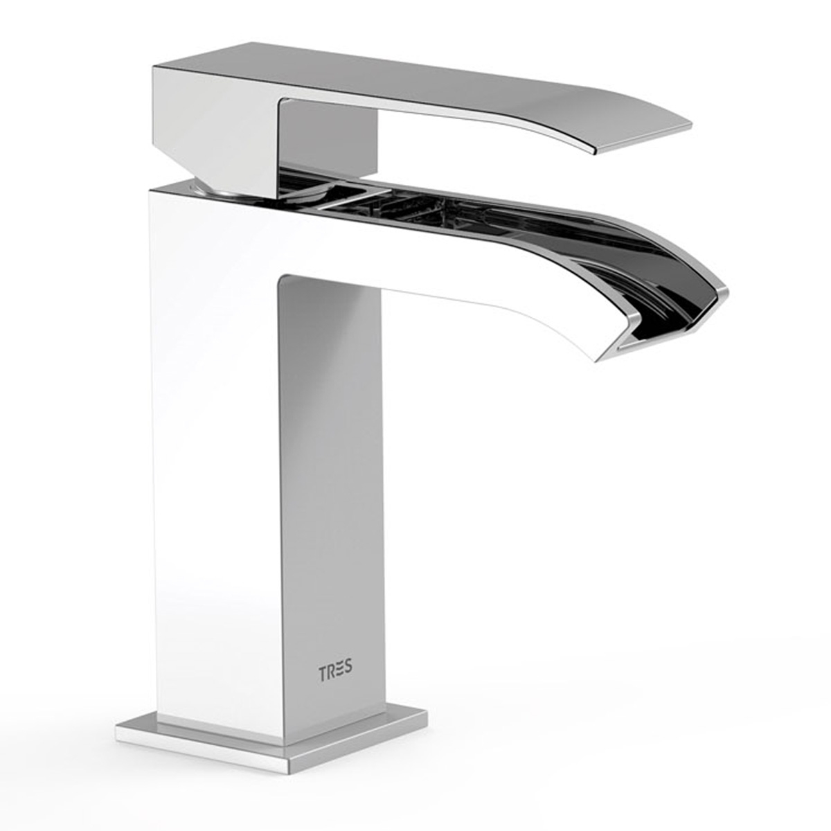 Robinet de lavabo Cascada Cuadro Exclusive_Cromo-Blanc