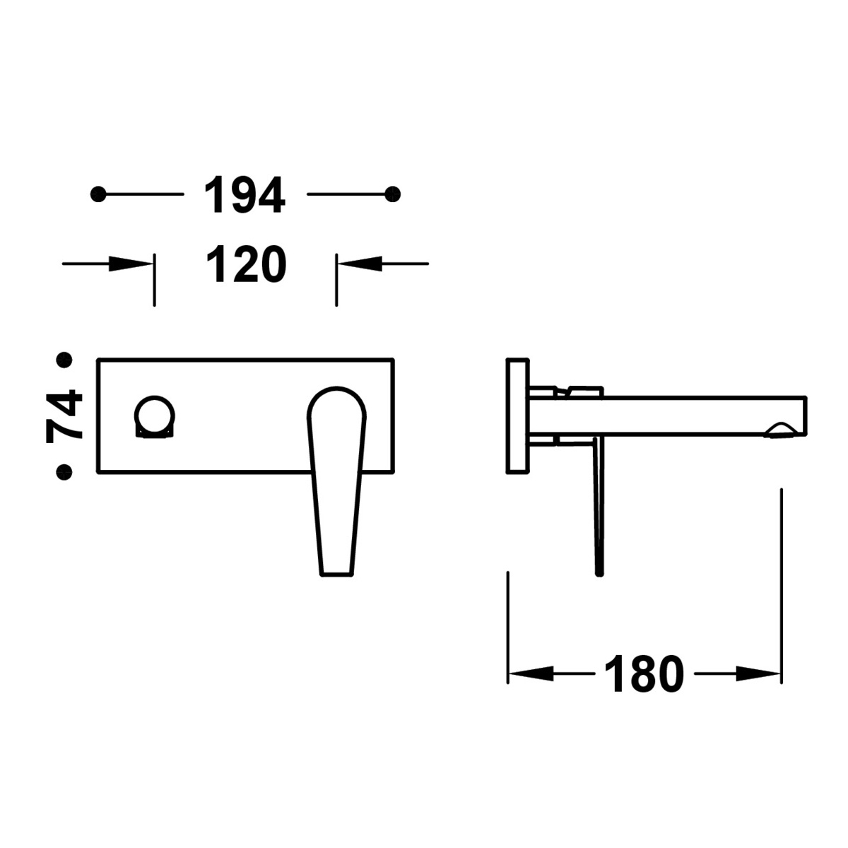 Robinet encastrable 1 pièce Classe