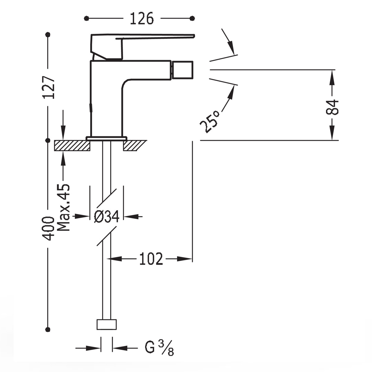 Grido Single-lever bidet class