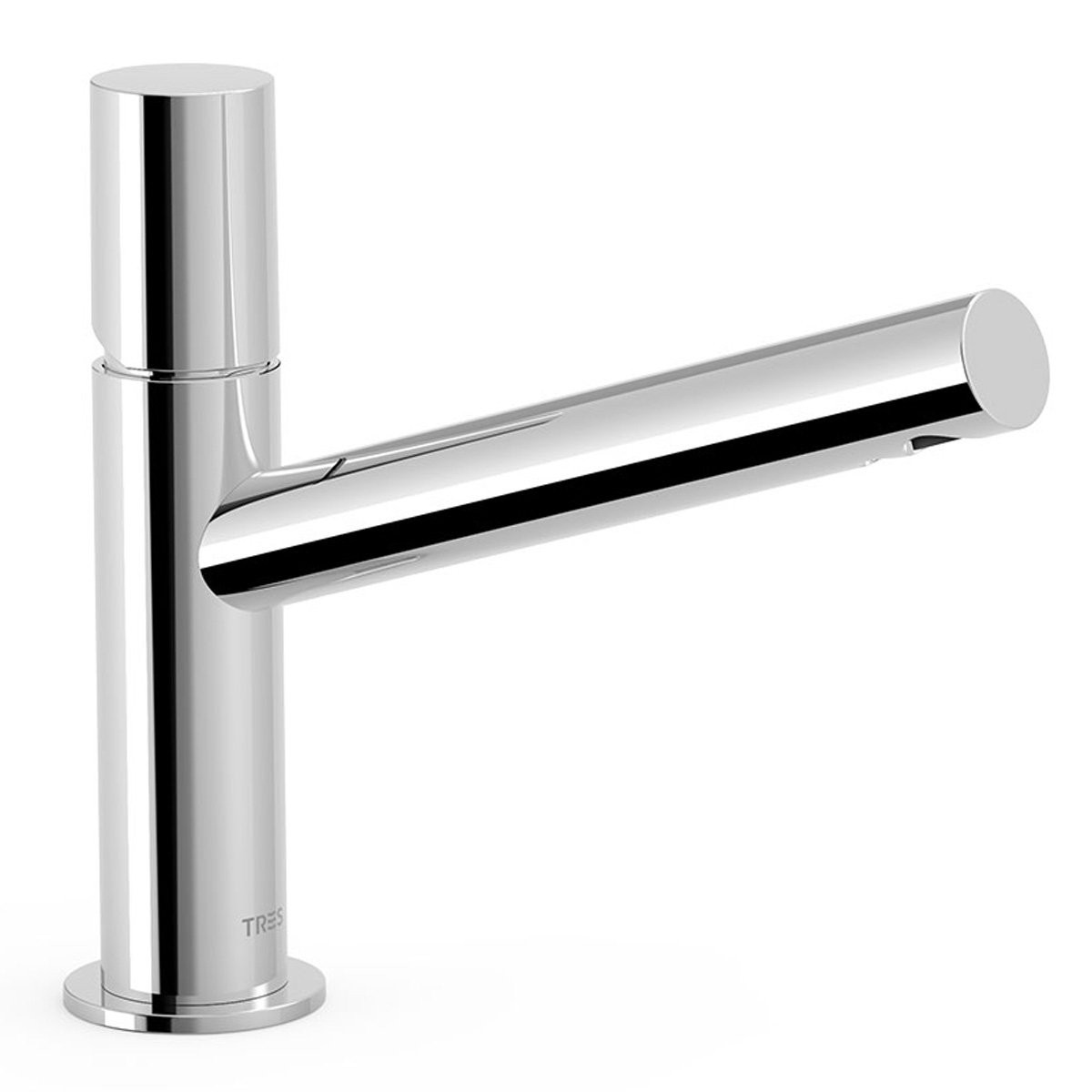 Robinet à bec long incliné arrondi Max chrome