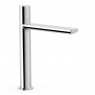 High flat spout chrome faucet