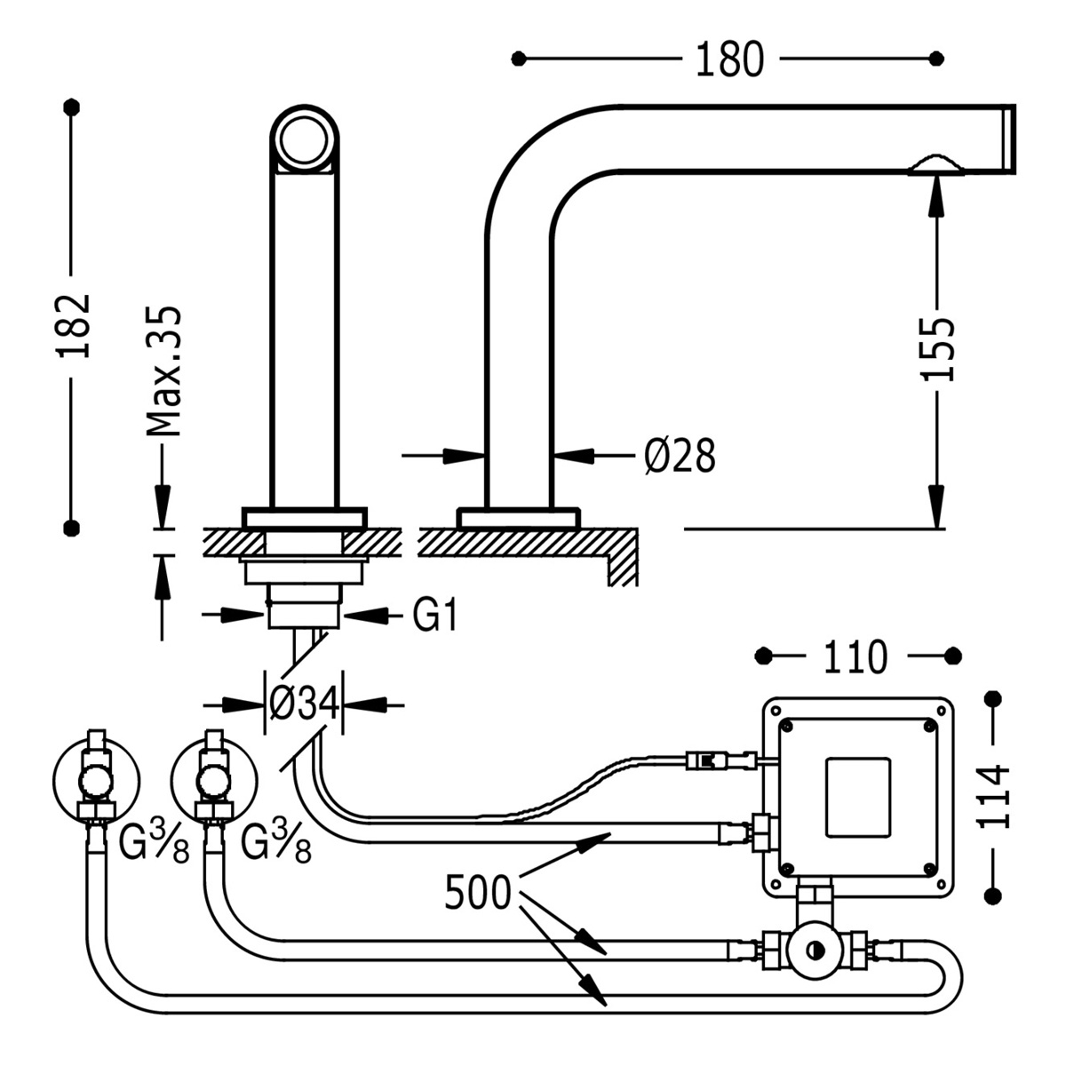 Grifo electrónico con sistema premezclador Max